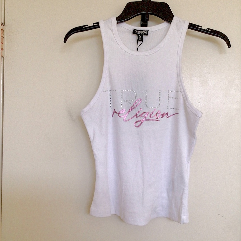 True Religion Crystal Logo Tank Top